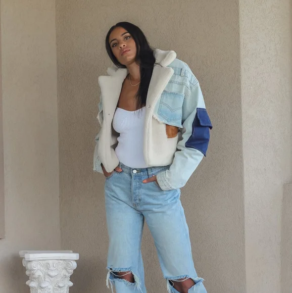 BIDA Denim Patchwork Jacket - Picture 6 of 16